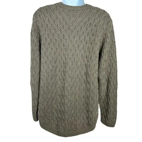 Jeanne Pierre Sweater Women's Extra Large Brown Pullover Long Sleeve Cable Knit - Picture 7 of 7
